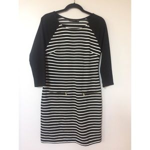 NWT Limited Striped 3/4 Sleeve Dress w Pockets